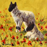SPRING LAMBS by Ronald Keefer at Ross's Online Art Auctions