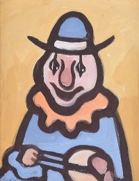 THE LEFT HANDED CLOWN by Markey Robinson at Ross's Online Art Auctions