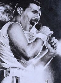 FREDDIE MERCURY by Maz McLaughlin at Ross's Online Art Auctions