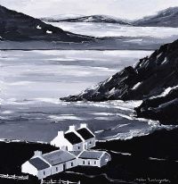 TRA NA ROSSAN COTTAGES by Sean Lorinyenko at Ross's Online Art Auctions
