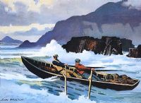INTO THE SURF, DUNQUIN, COUNTY KERRY by John F. Skelton at Ross's Online Art Auctions
