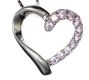 9CT WHITE GOLD HEART-SHAPED NECKLACE at Ross's Online Art Auctions