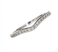 18CT WHITE GOLD FITTED DIAMOND BAND at Ross's Online Art Auctions