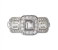 9CT WHITE GOLD DIAMOND RING at Ross's Online Art Auctions