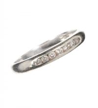9CT WHITE GOLD AND DIAMOND BAND at Ross's Online Art Auctions