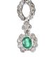 18CT WHITE GOLD EMERALD AND DIAMOND DROP EARRINGS at Ross's Online Art Auctions