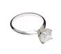 14CT WHITE GOLD DIAMOND SOLITAIRE RING at Ross's Online Art Auctions