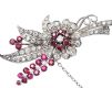 1950'S PLATINUM RUBY AND DIAMOND BROOCH at Ross's Online Art Auctions