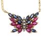 14CT GOLD BUTTERFLY NECKLACE SET WITH RUBIES, SAPPHIRES AND DIAMONDS at Ross's Online Art Auctions