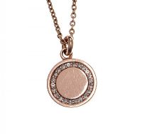 14CT ROSE GOLD DIAMOND NECKLACE at Ross's Online Art Auctions