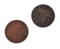 TWO BELFAST TOKENS at Ross's Online Art Auctions