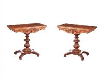 PAIR WILLIAM IV TURN OVER LEAF TEA TABLES at Ross's Online Art Auctions