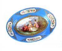 SEVRES HAND PAINTED OVAL DISH at Ross's Online Art Auctions