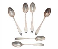 SET OF SIX SILVER TEA SPOONS at Ross's Online Art Auctions