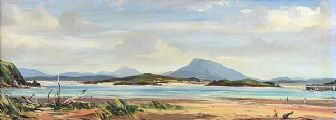 MUCKISH & ERRIGAL FROM DOWNINGS BEACH, DONEGAL by Kenneth Webb RUA at Ross's Online Art Auctions