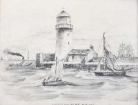 LIGHTHOUSE AT HOWTH by Irish School at Ross's Online Art Auctions