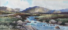 GWEEDORE RIVER, DONEGAL by Rowland Hill RUA at Ross's Online Art Auctions