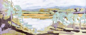 LOUGH THROUGH THE TREES by Michael Brown at Ross's Online Art Auctions