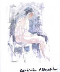 SEATED NUDE STUDY by Basil Blackshaw HRHA HRUA at Ross's Online Art Auctions