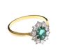
18CT GOLD EMERALD AND DIAMOND CLUSTER RING at Ross's Online Art Auctions