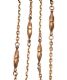 9CT GOLD LONG GUARD CHAIN WITH HARDSTONE FOB at Ross's Online Art Auctions