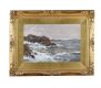 AT THE FOOT OF THE CLIFFS by Charles Napier Hemy RA at Ross's Online Art Auctions