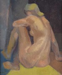SEATED FEMALE NUDE STUDY by Arthur Armstrong RHA at Ross's Online Art Auctions