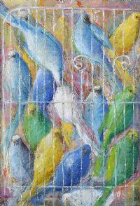 COLOURED BIRDS by Elizabeth Taggart at Ross's Online Art Auctions