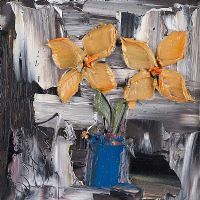 BUTTERSCOTCH FLOWERS IN A VASE by Colin Flack at Ross's Online Art Auctions