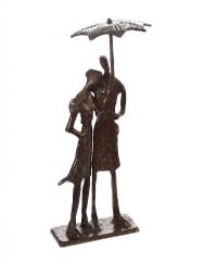 COUPLE IN THE RAIN by Irish School at Ross's Online Art Auctions