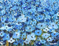 FLAX FLOWERS by Lydia R. Bell at Ross's Online Art Auctions
