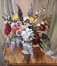 STILL LIFE, FLOWERS by Maurice Canning Wilks ARHA RUA at Ross's Online Art Auctions