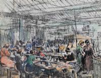 WORKING IN THE MILL by William Conor RHA RUA at Ross's Online Art Auctions