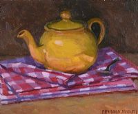 STILL LIFE, THE YELLOW TEAPOT by Desmond Hickey at Ross's Online Art Auctions
