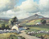 COTTAGE IN THE GLENS by Charles McAuley at Ross's Online Art Auctions