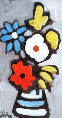 STILL LIFE FLOWERS by Markey Robinson at Ross's Online Art Auctions