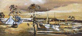 COCKLE ROW, GROOMSPORT by Frank Fitzsimons at Ross's Online Art Auctions