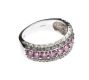18CT WHITE GOLD PINK SAPPHIRE AND DIAMOND RING at Ross's Online Art Auctions
