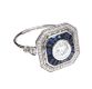 18CT WHITE GOLD SAPPHIRE AND DIAMOND RING at Ross's Online Art Auctions