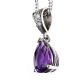 18CT WHITE GOLD DIAMOND AND AMETHYST NECKLACE at Ross's Online Art Auctions