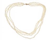 FRESHWATER PEARL STRANDS WITH 18CT GOLD CLASP at Ross's Online Art Auctions