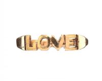 9CT GOLD 'LOVE' RING at Ross's Online Art Auctions