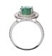 18CT WHITE GOLD EMERALD AND DIAMOND RING at Ross's Online Art Auctions