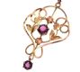 EDWARDIAN AMETHYST SET PENDANT AND CHAIN at Ross's Online Art Auctions