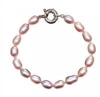 FRESHWATER PEARL BRACELET WITH STERLING SILVER CLASP at Ross's Online Art Auctions
