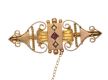 9CT GOLD RUBY AND DIAMOND BROOCH at Ross's Online Art Auctions