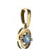 18CT AND MID CARAT GOLD GEM-SET PENDANT at Ross's Online Art Auctions