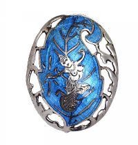 SIAM STERLING SILVER AND ENAMEL BROOCH at Ross's Online Art Auctions