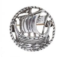 STERLING SILVER VIKING BROOCH at Ross's Online Art Auctions