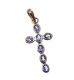 THREE STERLING SILVER TANZANITE-SET CROSS PENDANTS at Ross's Online Art Auctions